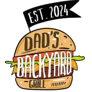 Dad's Backyard Grill burger logo