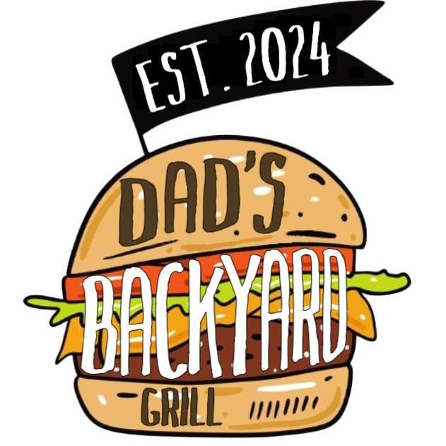 Dad's Backyard Grill burger logo