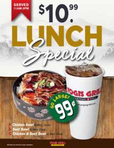 Yogi's grill lunch special