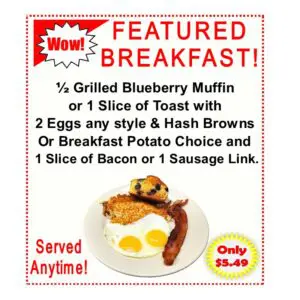 $5.49 featured breakfast