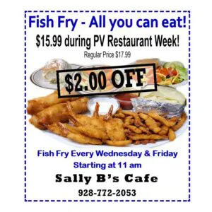 $2 off all you can eat Fish Fry