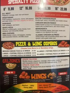 Tailgaters & Il Primo menu